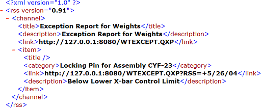 Using Dedicated RSS Feeds to Alert Management to Process Exceptions ...